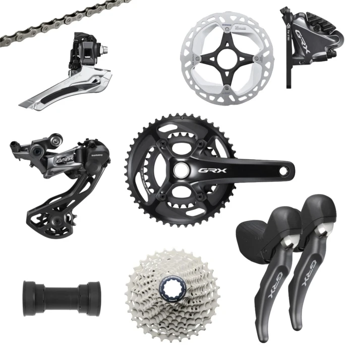 Gruppo Completo Gravel Shimano GRX 800 2x11v Disco 3 Gruppo Completo Gravel Shimano GRX 800 2x11v Disco